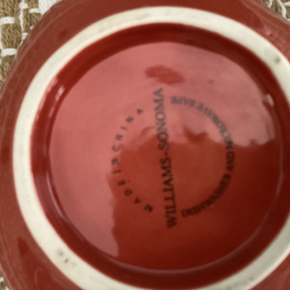 ♦️ WILLIAMS SONOMA condiment bowls toppings / dip bowls heirloom tomato EUC - Picture 9 of 9